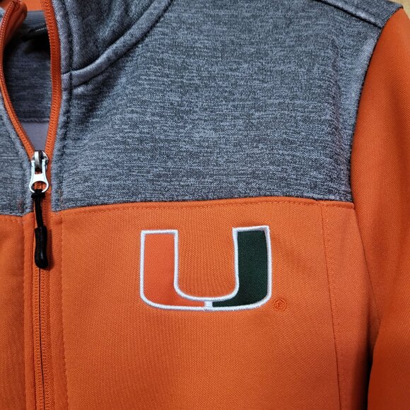 Miami Hurricanes Jacket Windbreaker SMALL Inner Liner Zip Up Logo Colosseum D1 - Picture 3 of 7